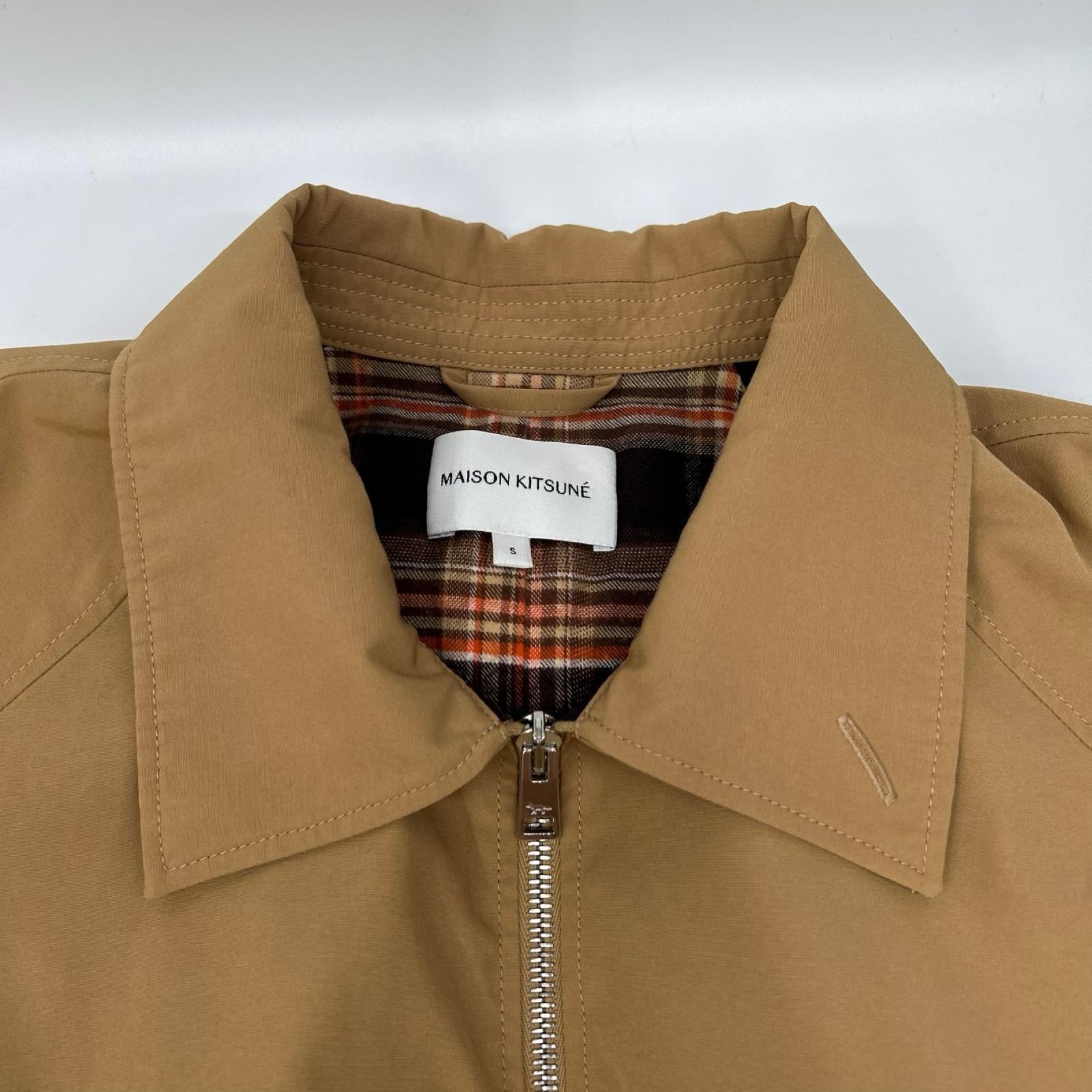 MAISON KITSUNE メゾンキツネ LM02103WQ0062 ベージュ BOLD FOX ハリントンジャケット ジャケット