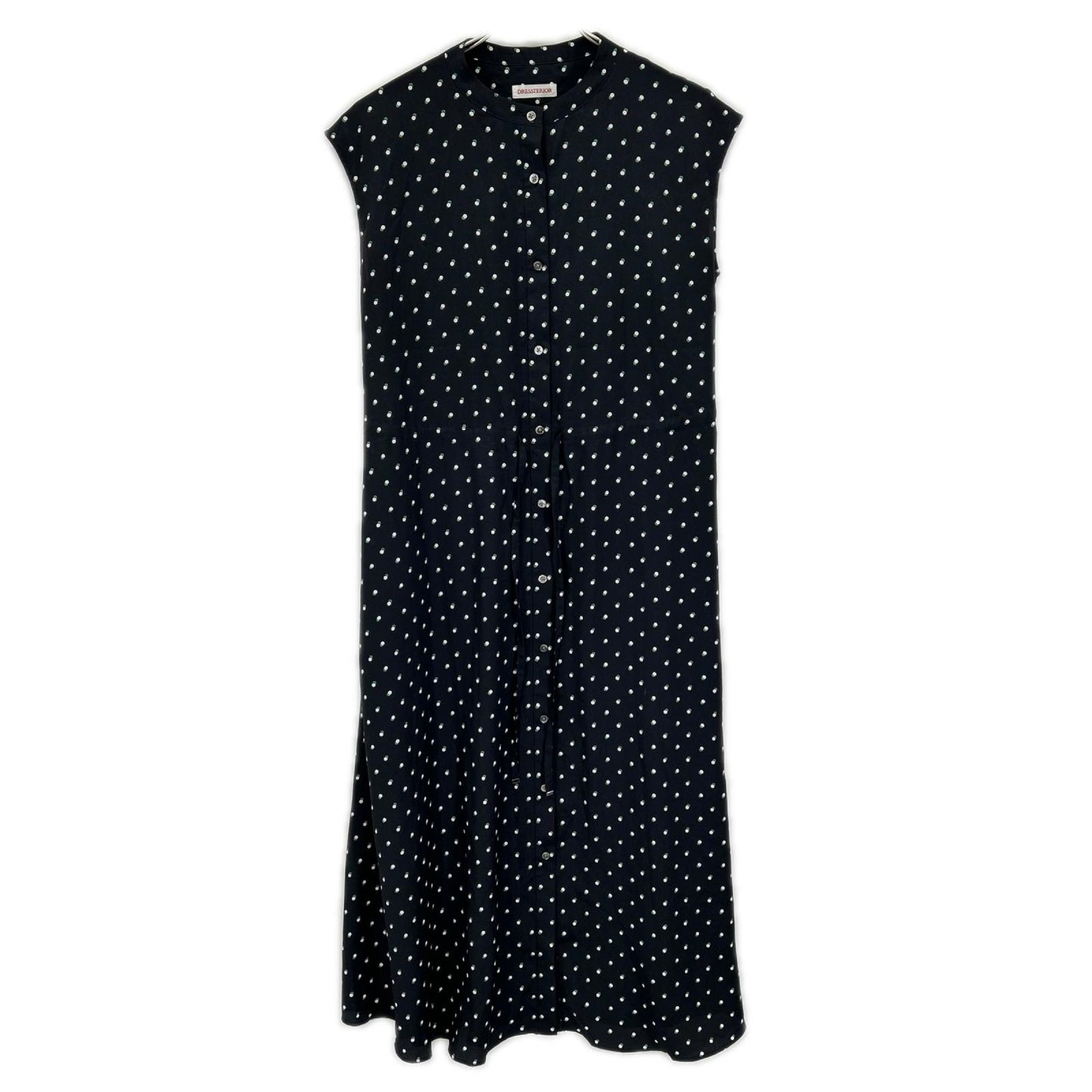 DRESSTERIOR ドレステリア 085-52004 ネイビー ドットプリント フレンチスリーブワンピース ワンピース