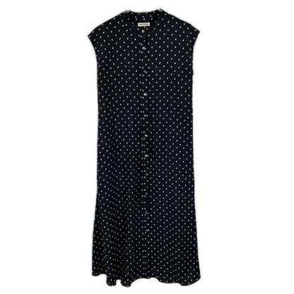 DRESSTERIOR ドレステリア 085-52004 ネイビー ドットプリント フレンチスリーブワンピース ワンピース