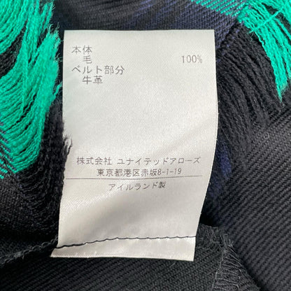 O'NEIL OF DUBLIN オニールオブダブリン ブラック×グリーン チェック柄 ラップスカート スカート