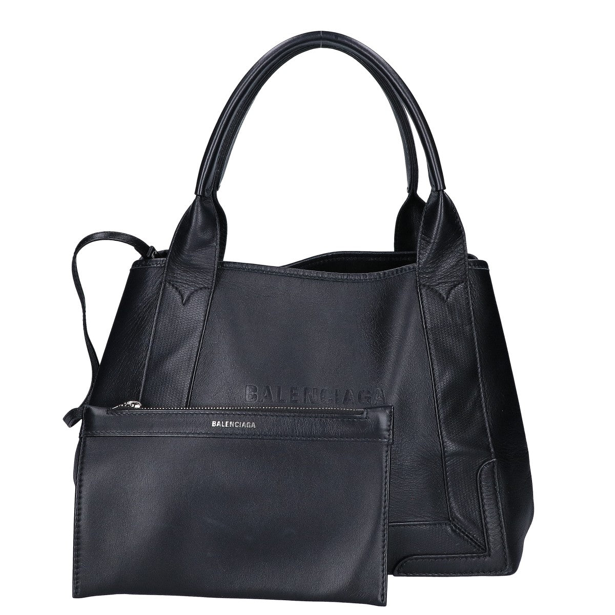 BALENCIAGA バレンシアガ 339933 オールレザー ポーチ付 カバス トートバッグ