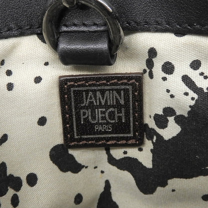 JAMIN PUECH ジャマンピュエッシュ レザー×ファー ハンドバッグ レディース ブラック ハンドバッグ