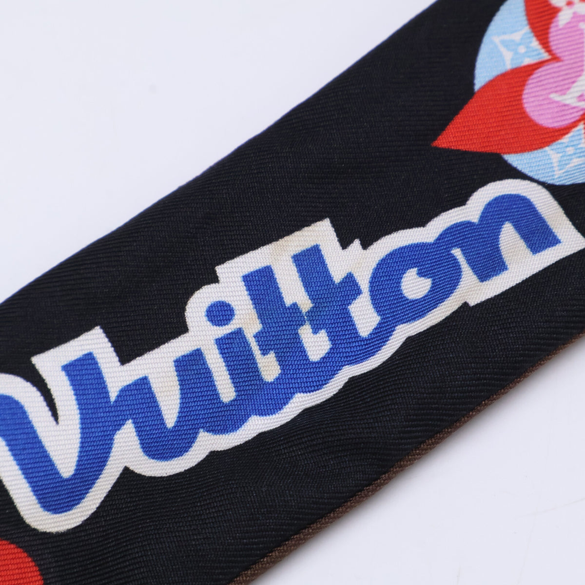 LOUIS VUITTON ルイヴィトン M71095 バンドー BB LV ストーリーズ シルク スカーフ