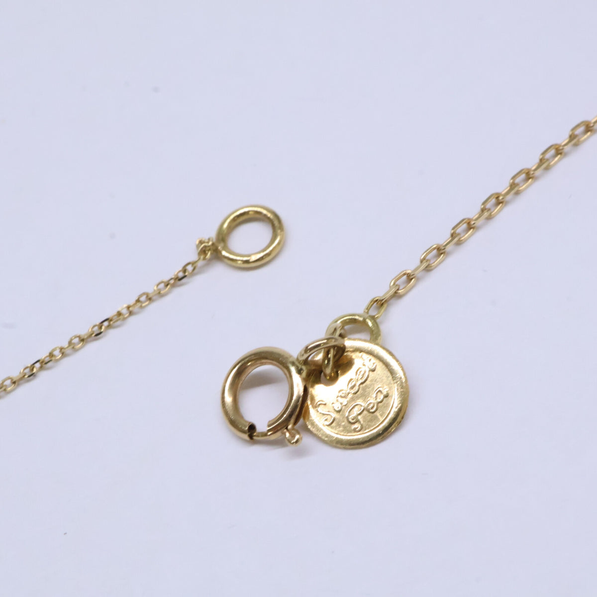 SweetPea スイートピー 【美品】750 マルチカラーストーン ロングチェーン ネックレス