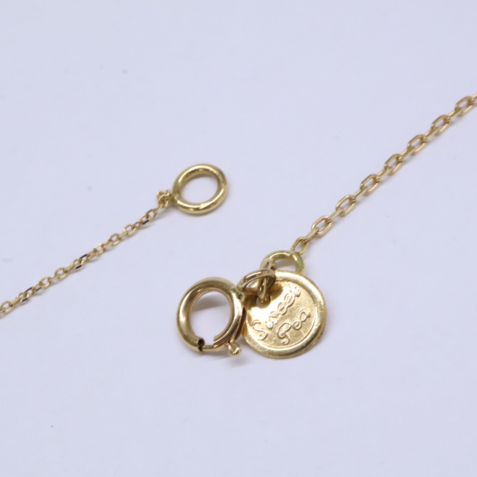 SweetPea スイートピー 【美品】750 マルチカラーストーン ロングチェーン ネックレス