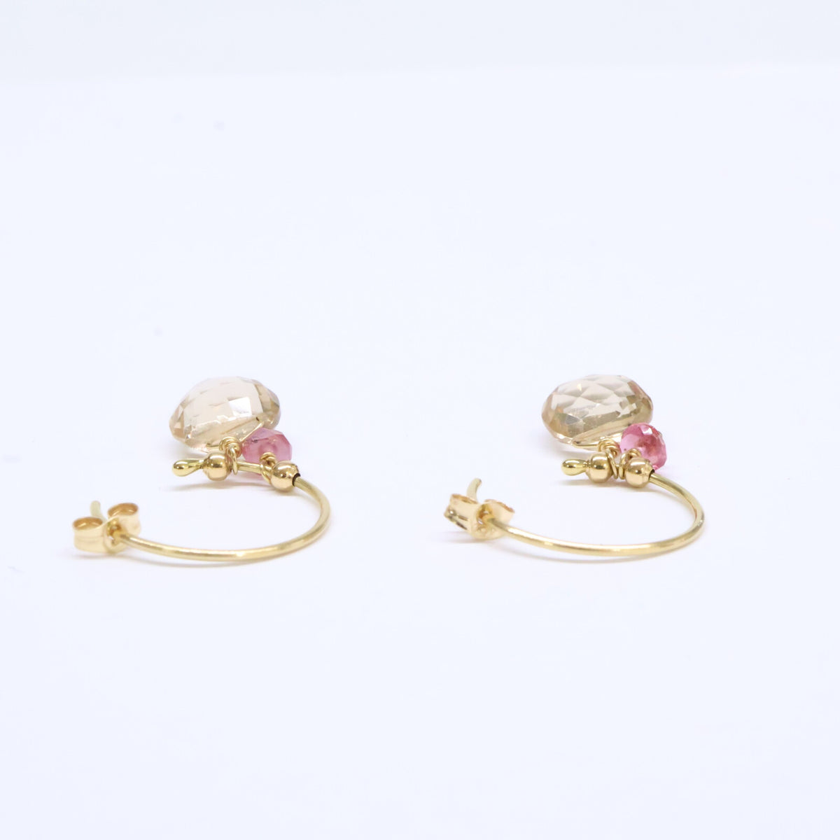 SweetPea スイートピー 750 カラーストーン フープ ピアス