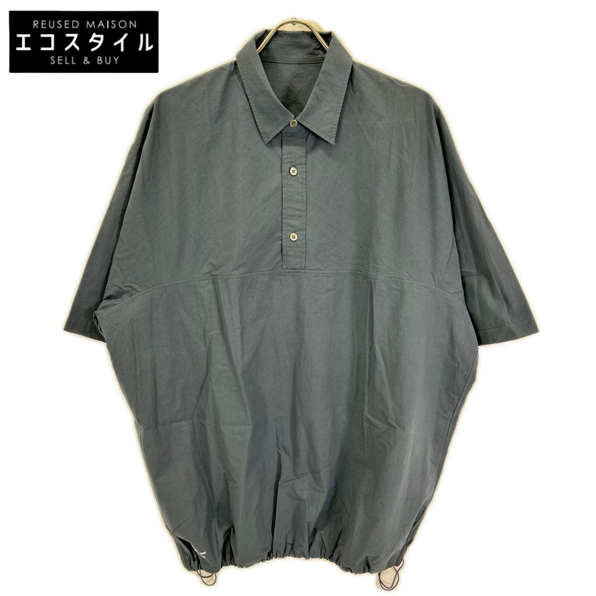Fresh Service フレッシュサービス FSC261-50248 グレー CRISP COTTON ANORAK S/S SHIRT トップス