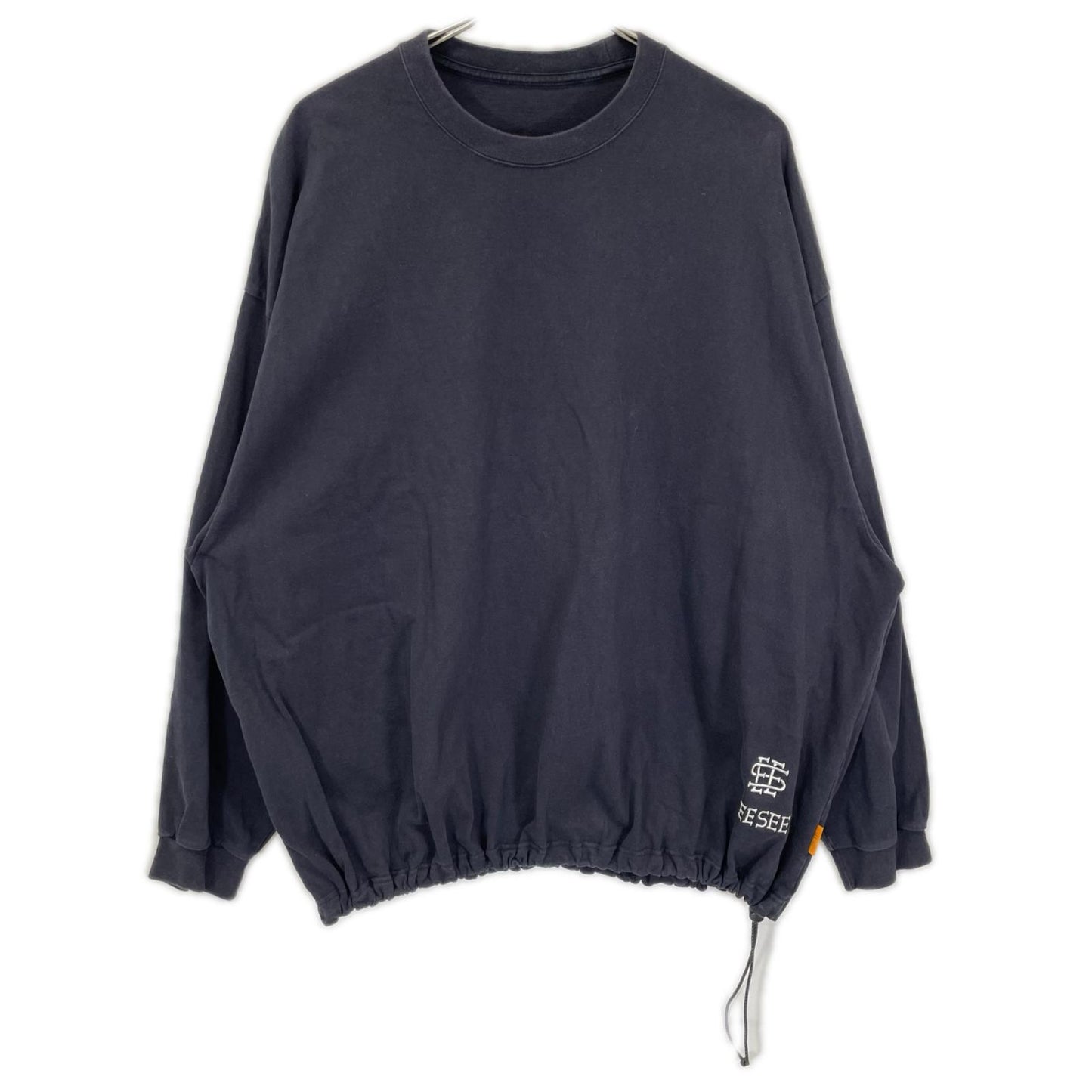 SEE SEE シーシー ネイビー コットン SUPER BIG FLAT LS TEE トップス