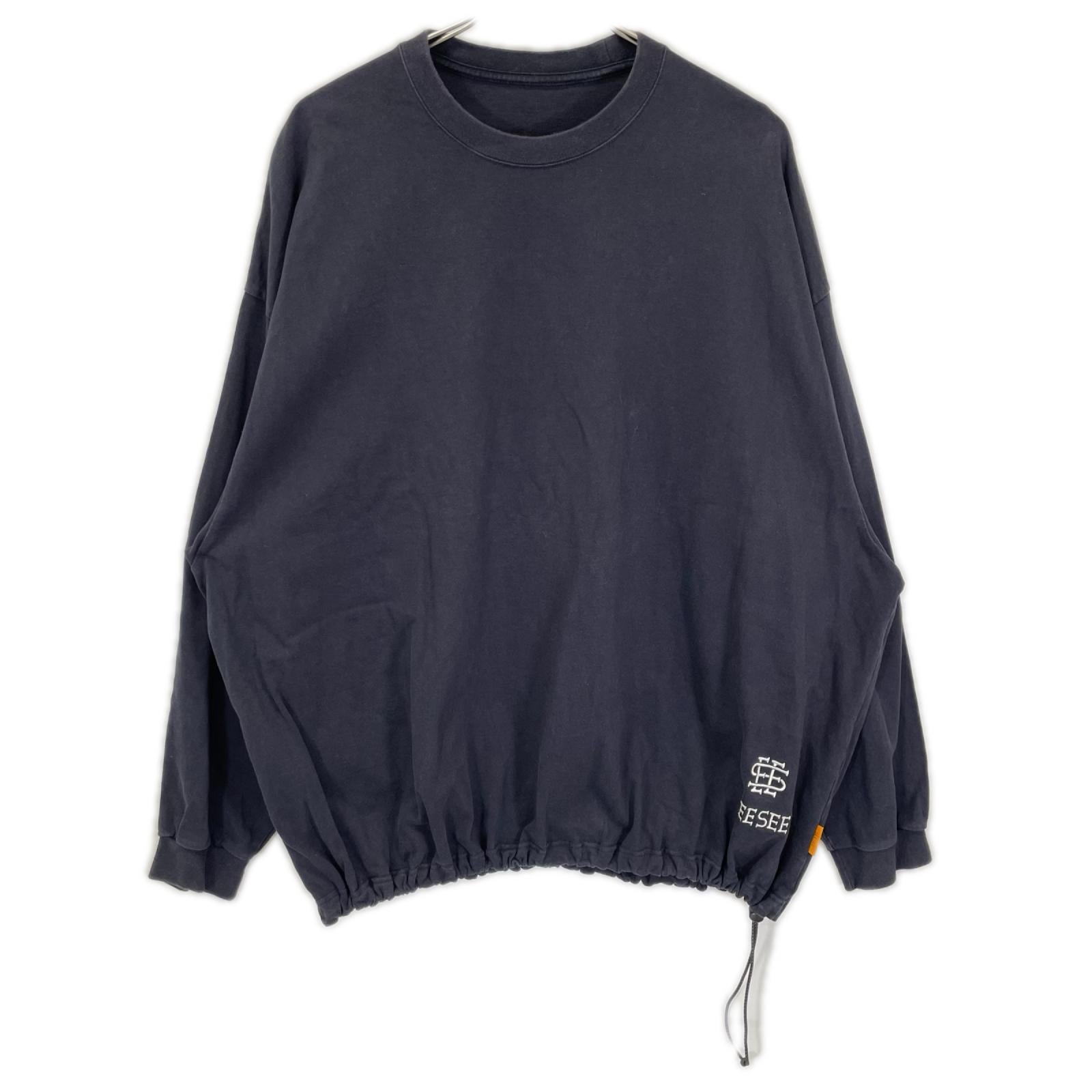 SEE SEE シーシー ネイビー コットン SUPER BIG FLAT LS TEE トップス