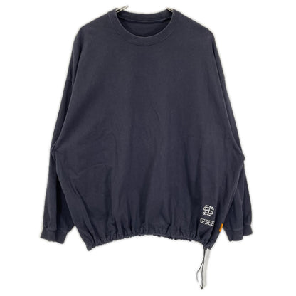 SEE SEE シーシー ネイビー コットン SUPER BIG FLAT LS TEE トップス