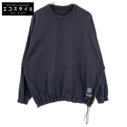 SEE SEE シーシー ネイビー コットン SUPER BIG FLAT LS TEE トップス