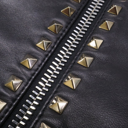 VALENTINO ヴァレンティノ 【美品/国内正規】NV3NA71P2AD ロックスタッズ ラムレザー シングルライダースジャケット ジャケット