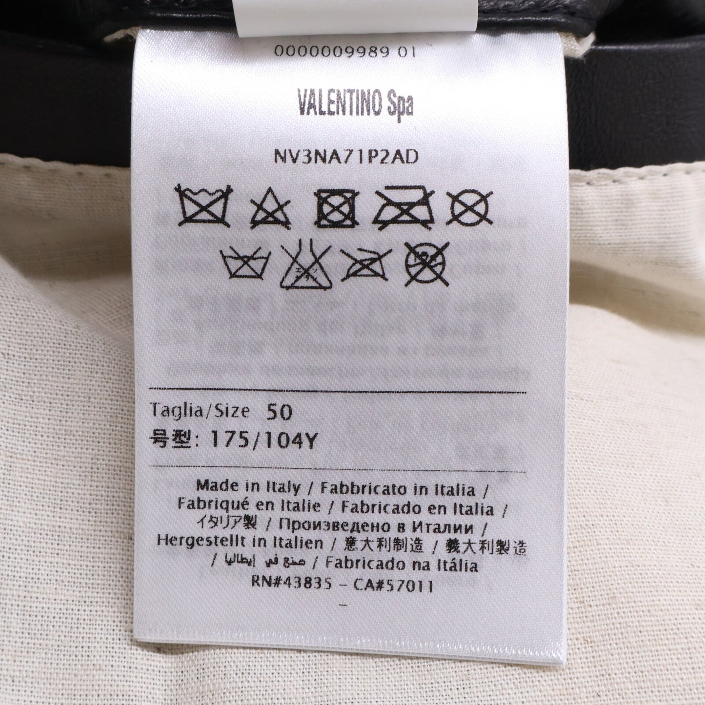 VALENTINO ヴァレンティノ 【美品/国内正規】NV3NA71P2AD ロックスタッズ ラムレザー シングルライダースジャケット ジャケット