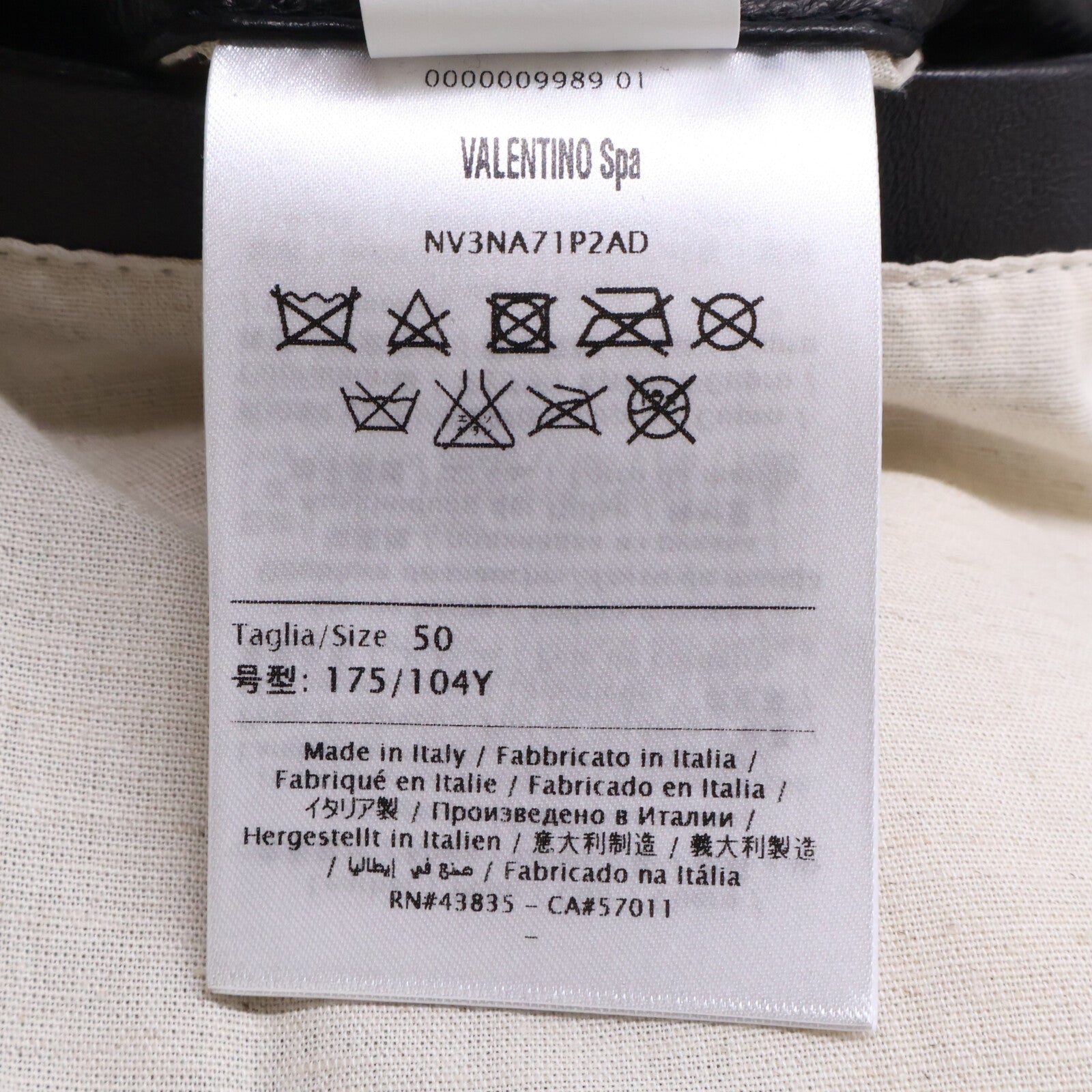 VALENTINO ヴァレンティノ 【美品/国内正規】NV3NA71P2AD ロックスタッズ ラムレザー シングルライダースジャケット ジャケット