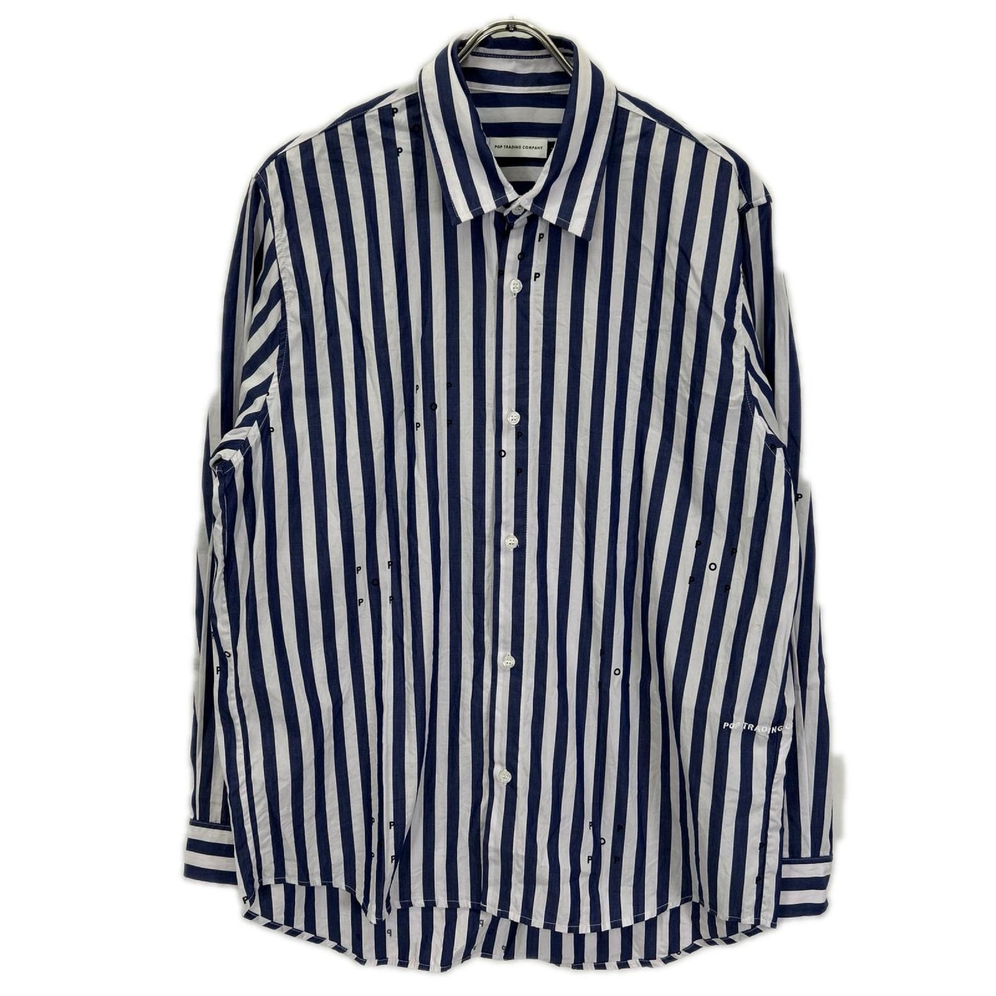 POP TRADING COMPANY ポップトレーディングカンパニー 1251-3-000025 ロゴ ストライプ シャツ トップス