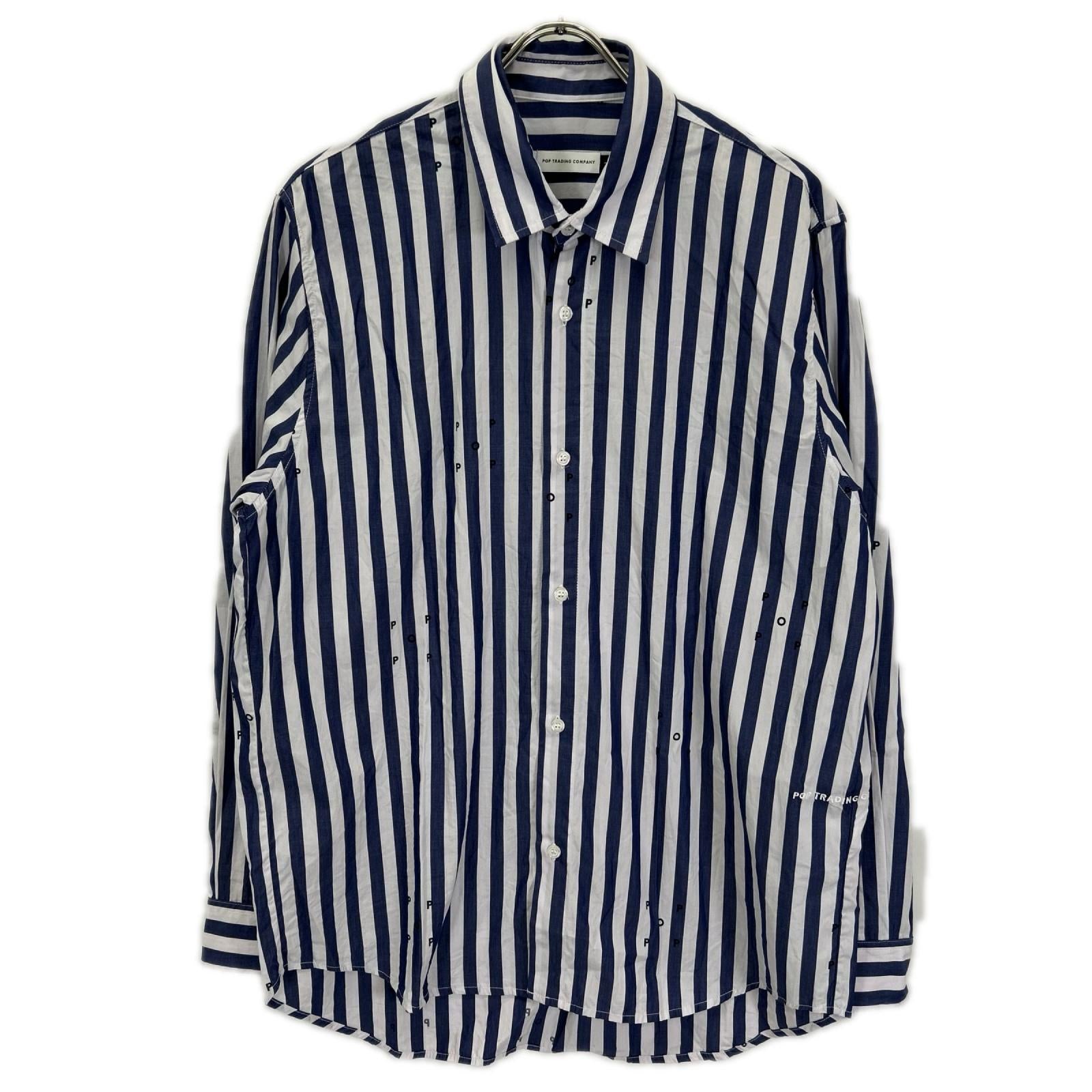 POP TRADING COMPANY ポップトレーディングカンパニー 1251-3-000025 ロゴ ストライプ シャツ トップス