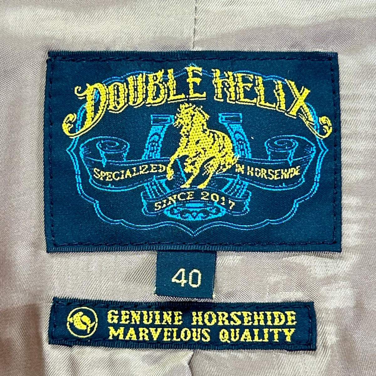 DOUBLE HELIX ダブルヘリックス WM0492 ゴールド THE BOXER ホースハイド スエードジャケット ジャケット