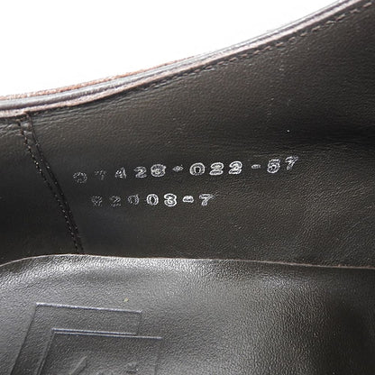 三陽山長 サンヨウヤマチョウ 美品 勘四郎 Uチップ レザー シューズ メンズ ブラウン 7 Q7423 シューズ