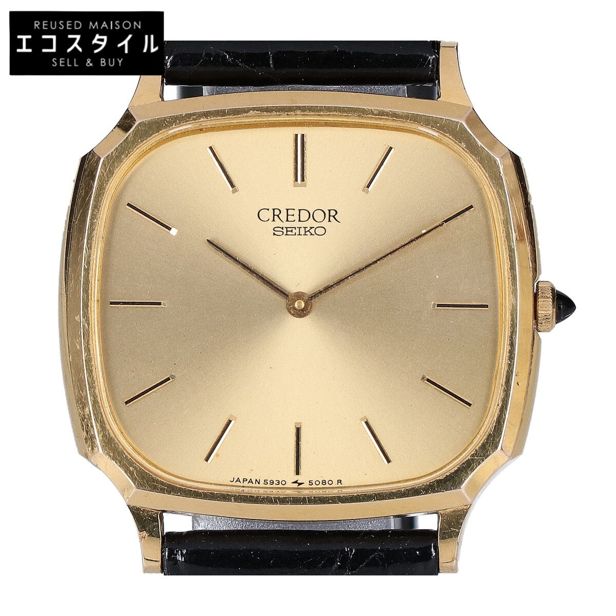 SEIKO CREDOR セイコー クレドール 5930-5080 14K SSバック クォーツ 腕時計