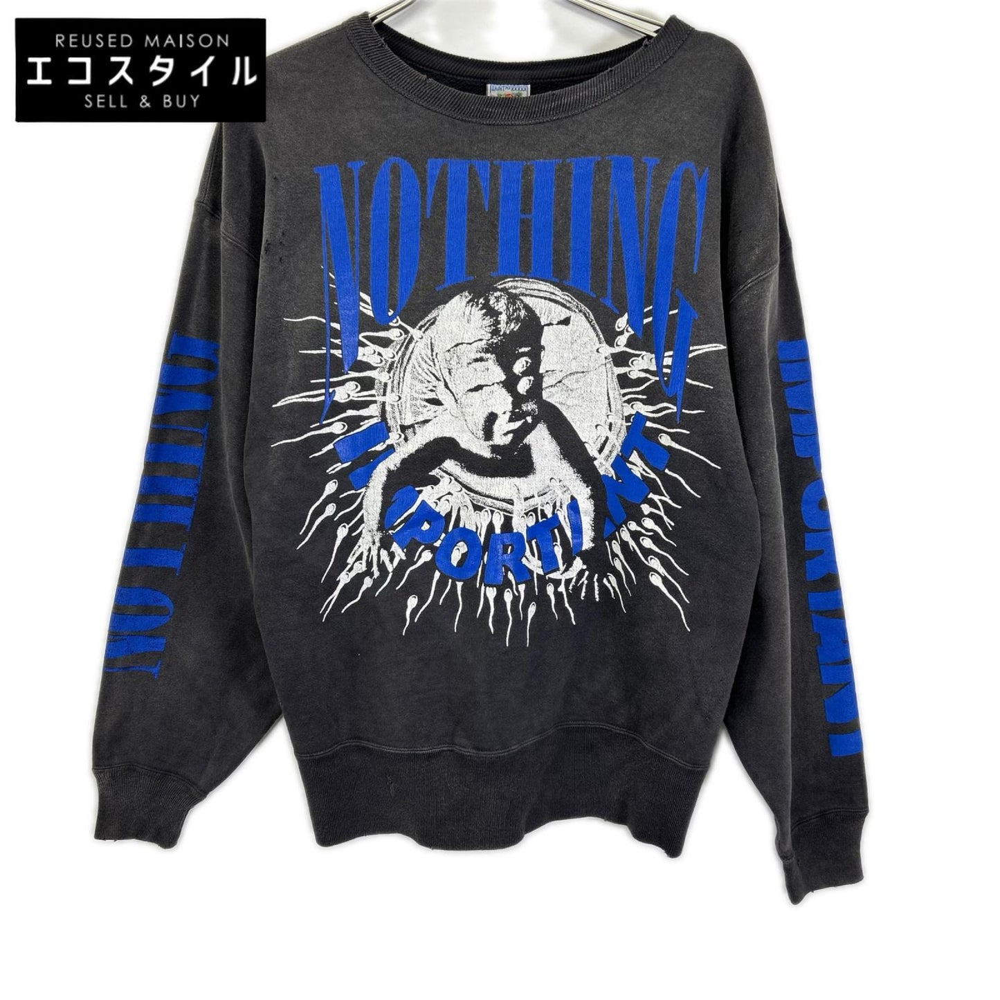 SAINT MICHAEL セントマイケル SM-YS1-0000-C36 CREW SWEAT NOTHING IMP トップス