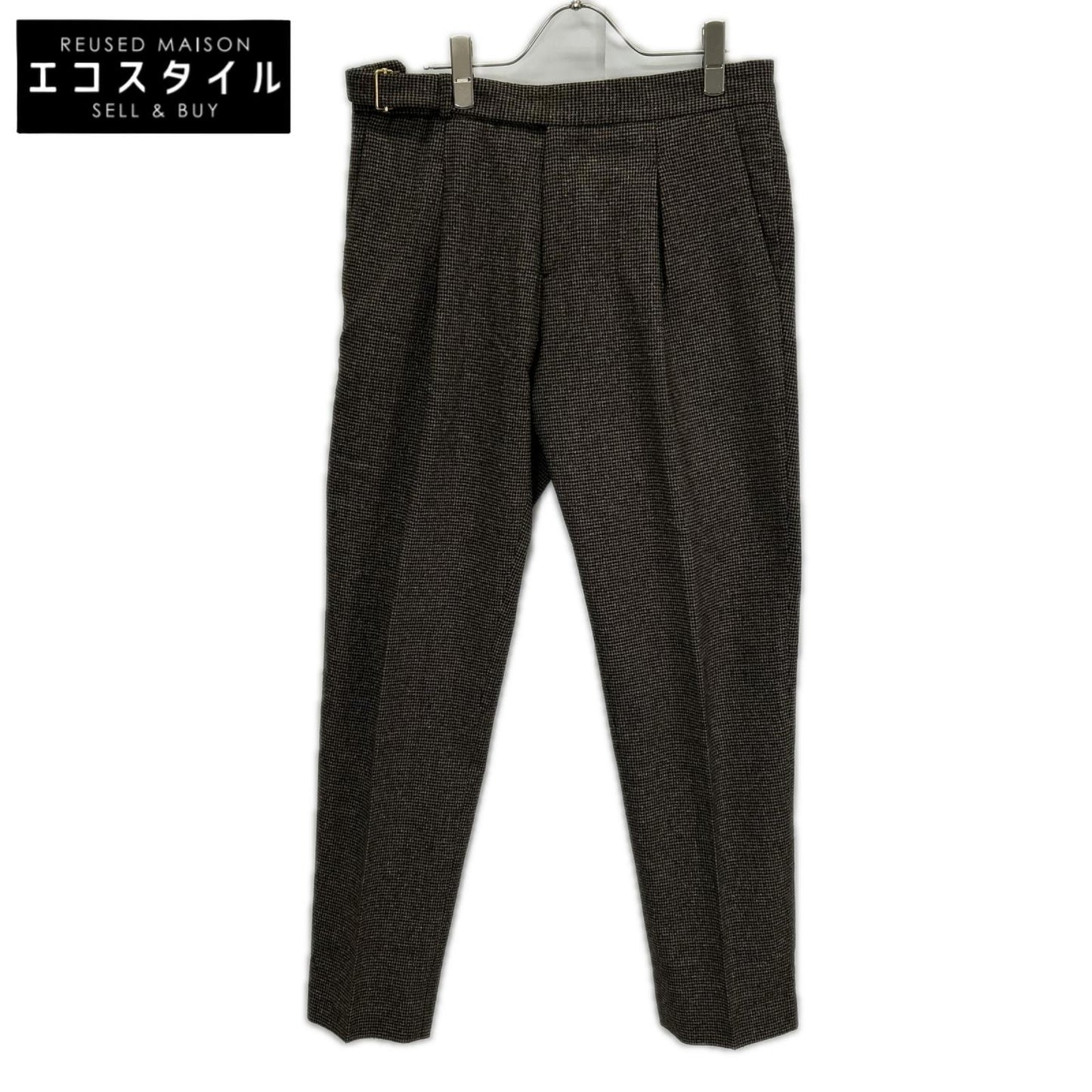 BRIGLIA 1949 ブリリア1949 424124 ブラウン ハウンズトゥース Piccadilly パンタローネ ボトムス