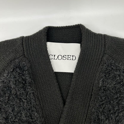 CLOSED クローズド C86448-93Q-22 チャコール ミックステクスチャー・ニットカーディガン トップス