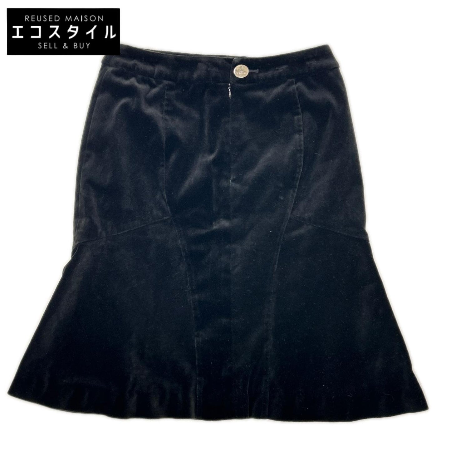VivienneWestwoodRedLabel ヴィヴィアンウエストウッドレッドレーベル 357-01-23032 ブラック ベロア フレアスカート スカート