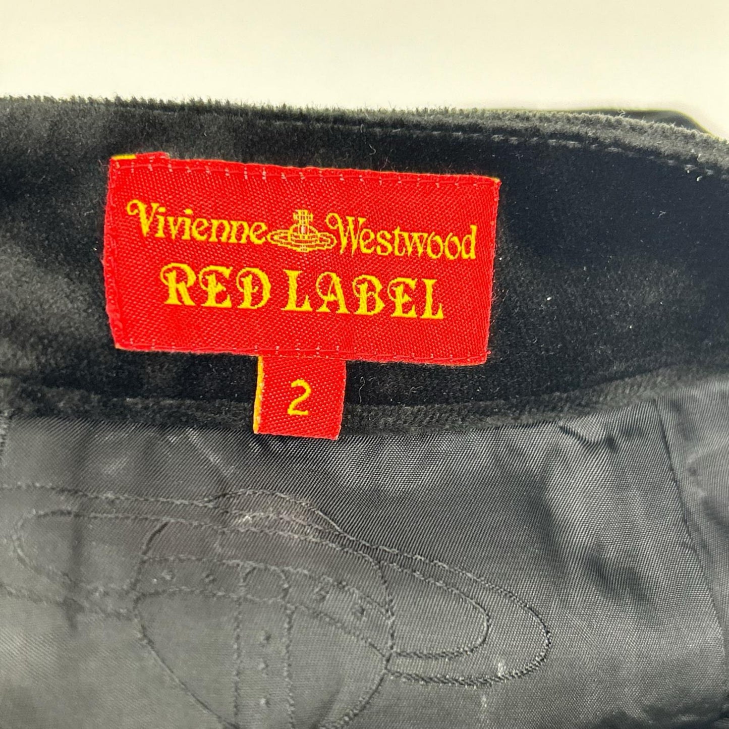 VivienneWestwoodRedLabel ヴィヴィアンウエストウッドレッドレーベル 357-01-23032 ブラック ベロア フレアスカート スカート