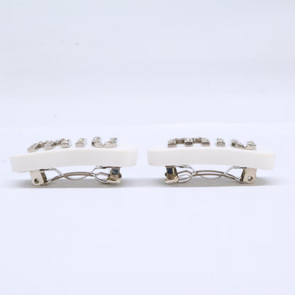 MIUMIU ミュウミュウ 【美品】5IF072 2F4N F0W5V クリスタル ロゴ ミニ バレッタ ヘアアクセサリー