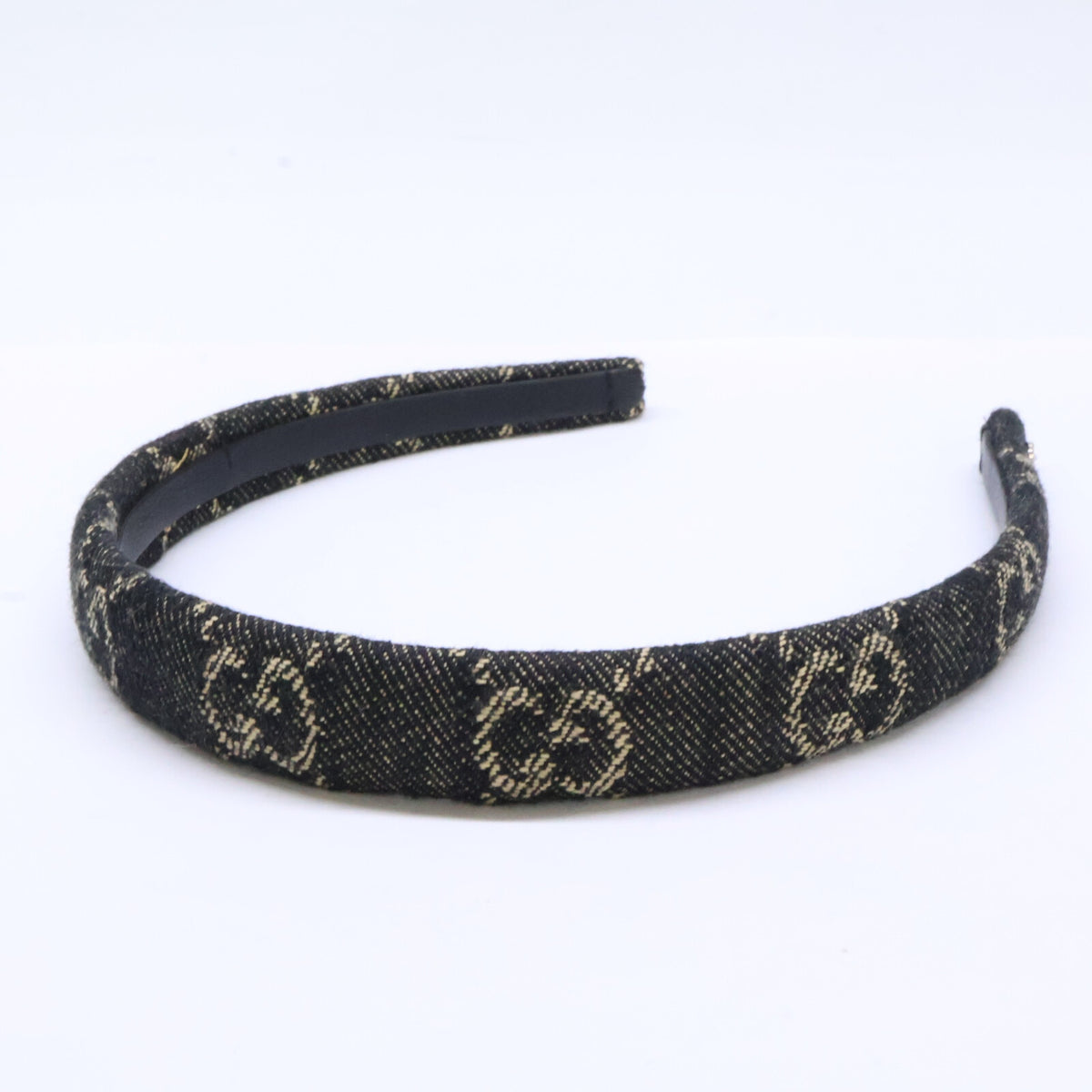 GUCCI グッチ 【美品/国内正規】652835 3HAF9 GGデニム カチューシャ ヘアアクセサリー
