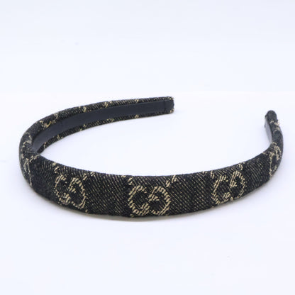 GUCCI グッチ 【美品/国内正規】652835 3HAF9 GGデニム カチューシャ ヘアアクセサリー
