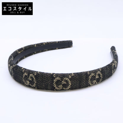 GUCCI グッチ 【美品/国内正規】652835 3HAF9 GGデニム カチューシャ ヘアアクセサリー