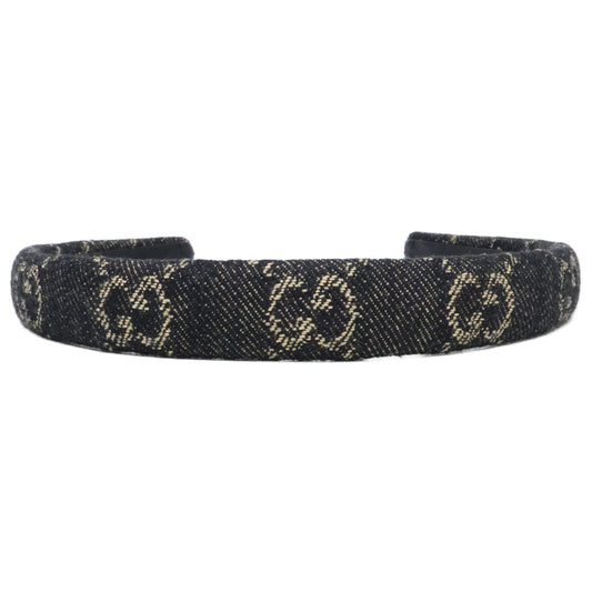 GUCCI グッチ 【美品/国内正規】652835 3HAF9 GGデニム カチューシャ ヘアアクセサリー