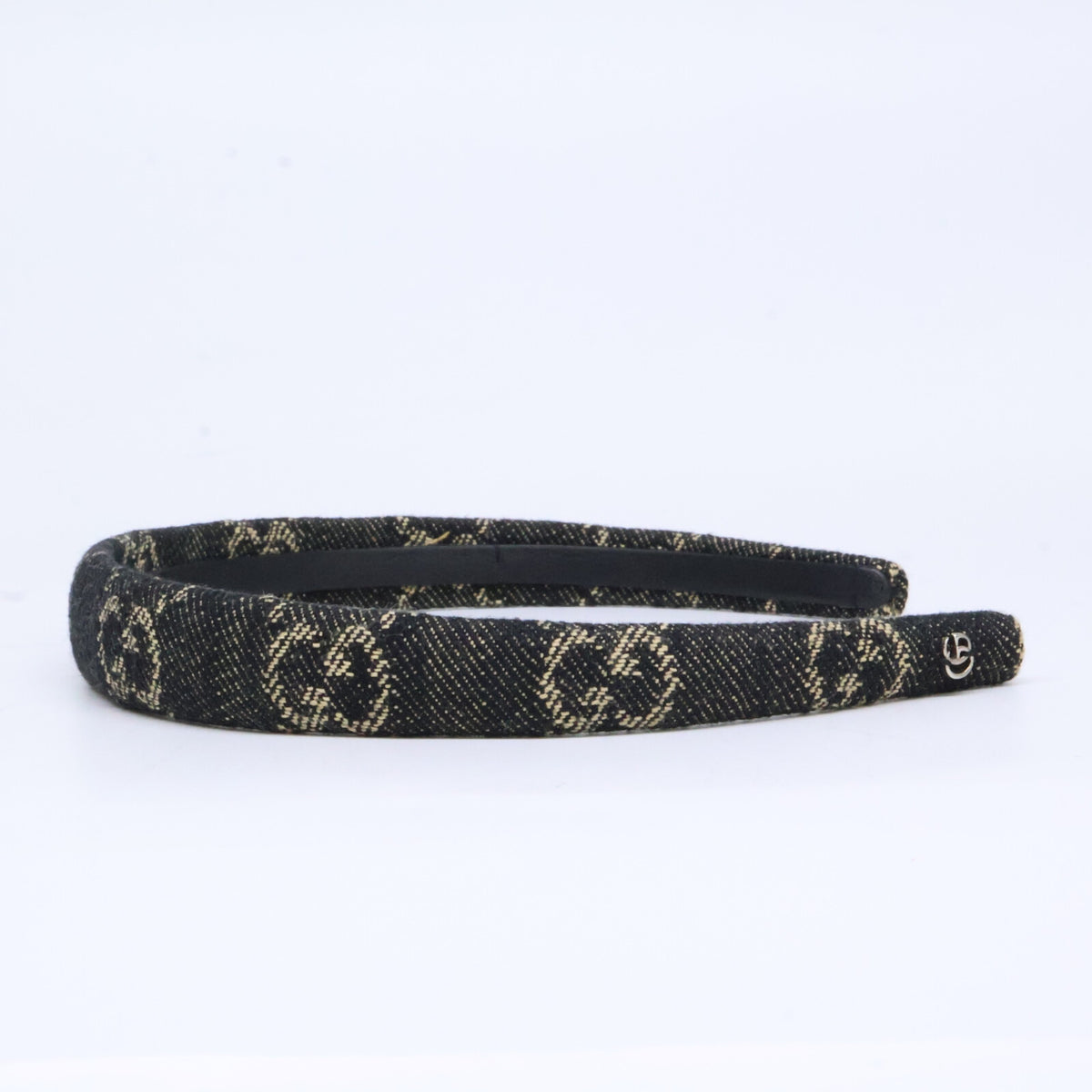 GUCCI グッチ 【美品/国内正規】652835 3HAF9 GGデニム カチューシャ ヘアアクセサリー