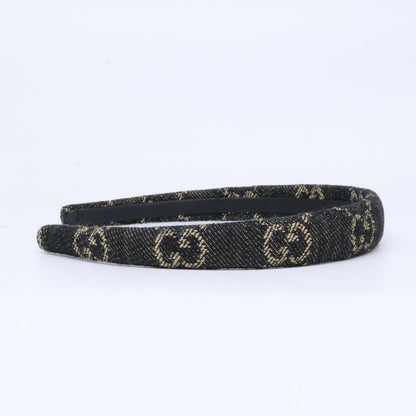 GUCCI グッチ 【美品/国内正規】652835 3HAF9 GGデニム カチューシャ ヘアアクセサリー