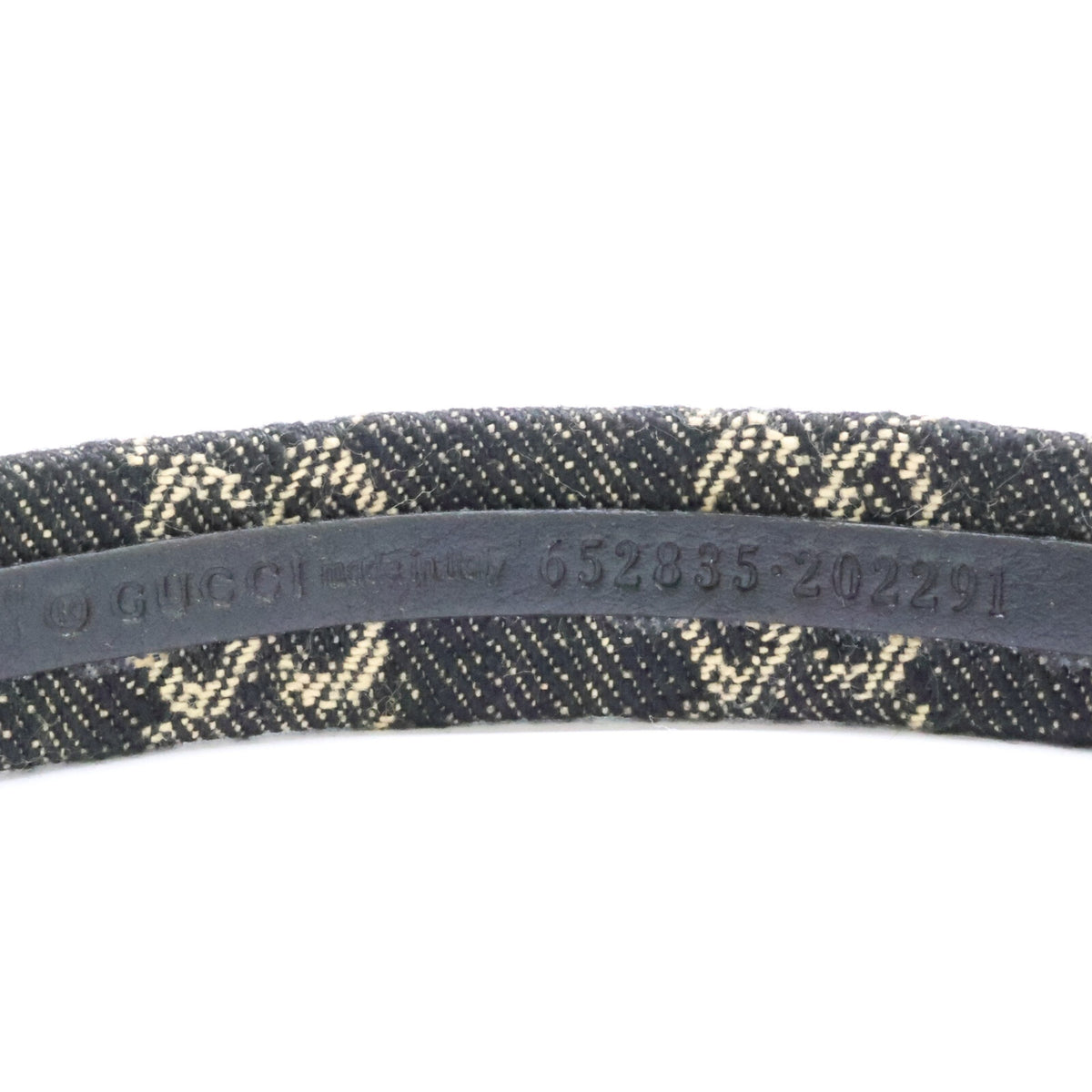 GUCCI グッチ 【美品/国内正規】652835 3HAF9 GGデニム カチューシャ ヘアアクセサリー