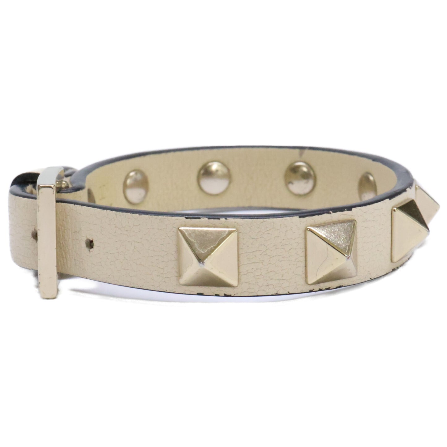 Valentino Garavani ヴァレンティノガラヴァーニ ZW2J0255VIT ロックスタッズ レザー ブレスレット