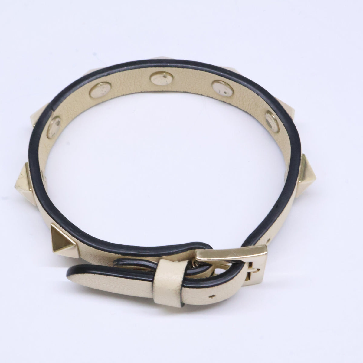 Valentino Garavani ヴァレンティノガラヴァーニ ZW2J0255VIT ロックスタッズ レザー ブレスレット