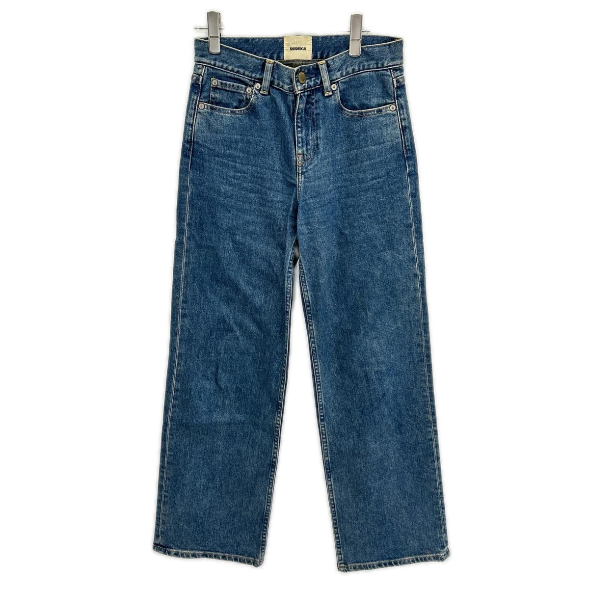 THE SHISHIKUI シシクイ 2081-2086 ブルー MID ワイドデニムパンツ ボトムス