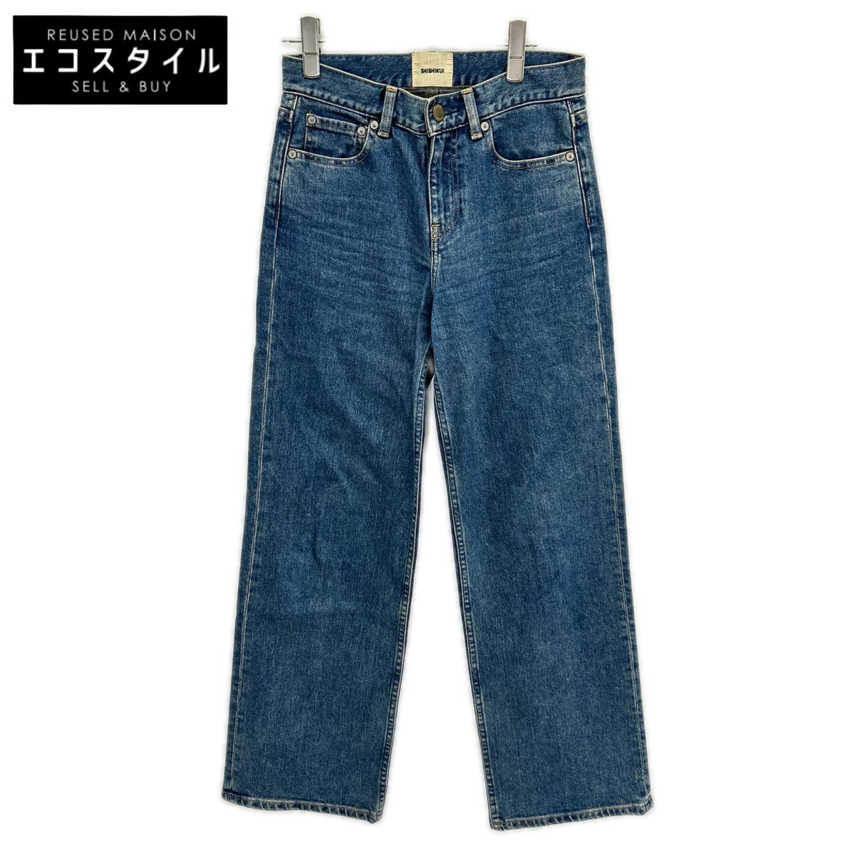 THE SHISHIKUI シシクイ 2081-2086 ブルー MID ワイドデニムパンツ ボトムス