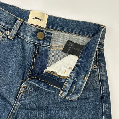 THE SHISHIKUI シシクイ 2081-2086 ブルー MID ワイドデニムパンツ ボトムス