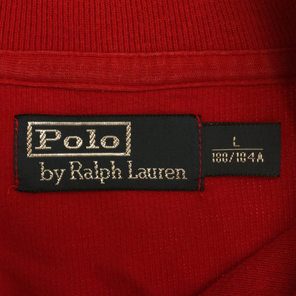 POLObyRalphLauren ポロラルフローレン 1275137 レッド コットン ポニー刺繍 ショールカラー カットソー トップス