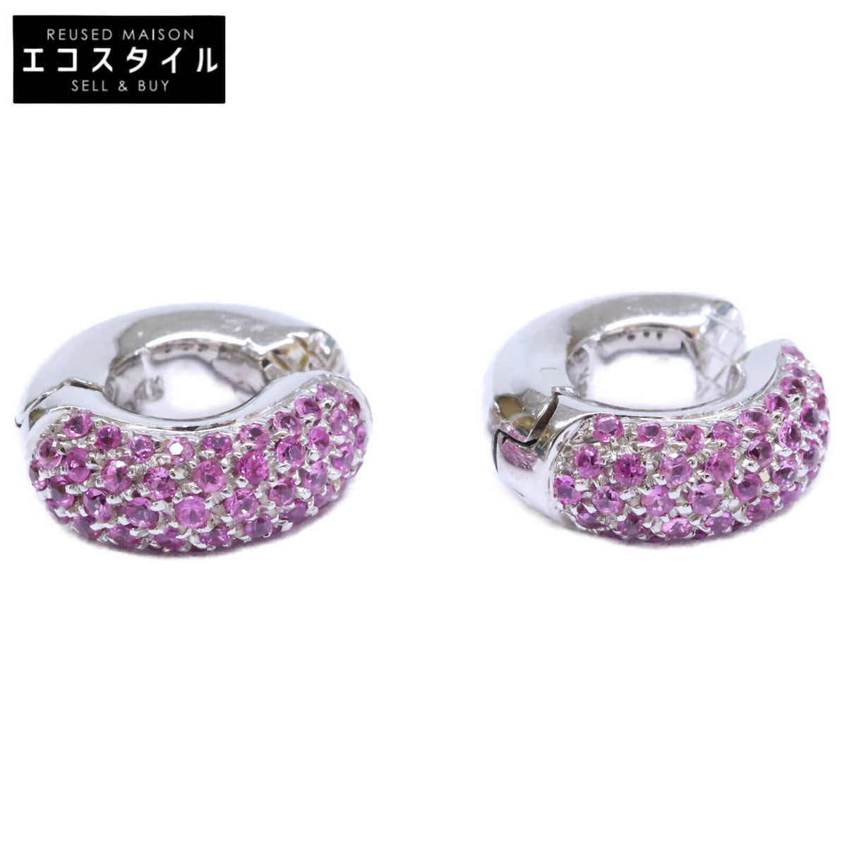 STAR JEWELRY スタージュエリー K18WG ピンクサファイア イヤーカフ イヤリング