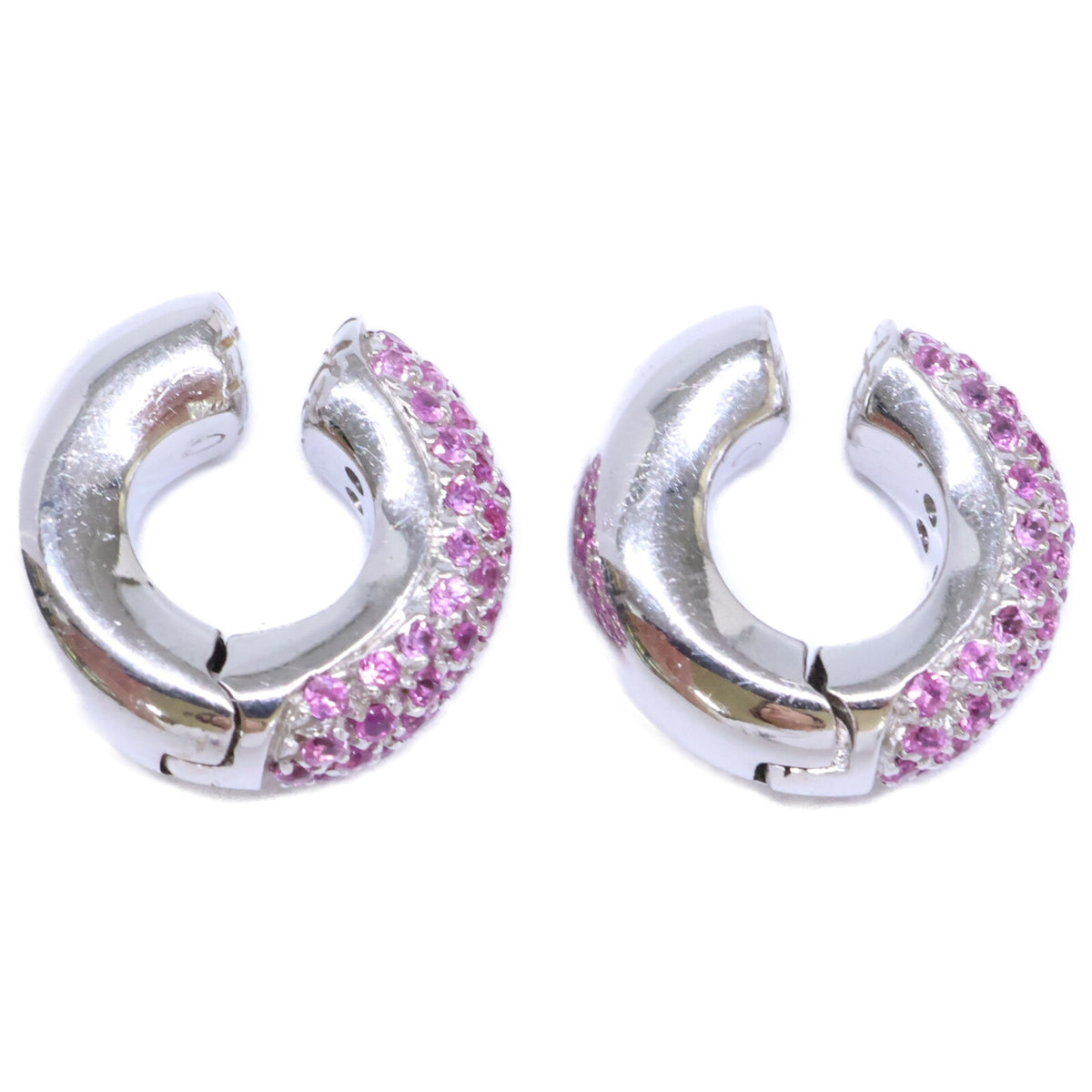 STAR JEWELRY スタージュエリー K18WG ピンクサファイア イヤーカフ イヤリング