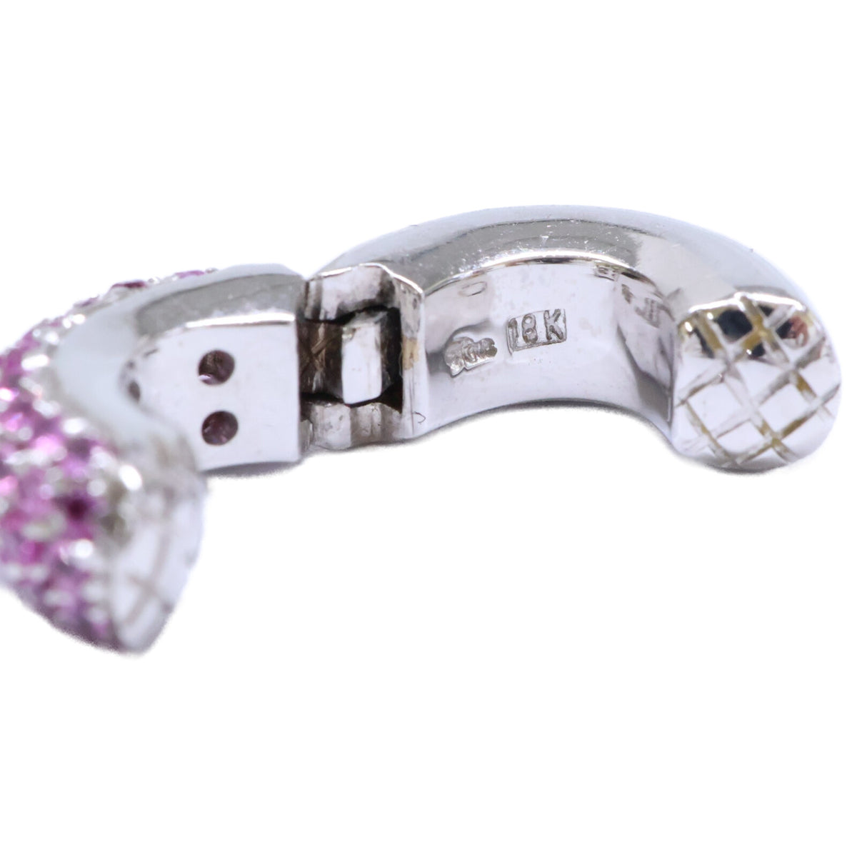 STAR JEWELRY スタージュエリー K18WG ピンクサファイア イヤーカフ イヤリング