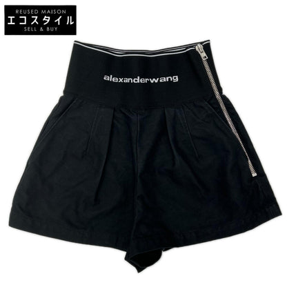 ALEXANDER WANG アレキサンダーワン 1WC1224450 ブラック ウエストロゴ ショートパンツ ボトムス
