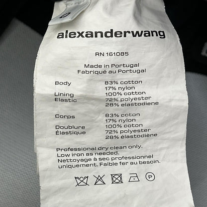 ALEXANDER WANG アレキサンダーワン 1WC1224450 ブラック ウエストロゴ ショートパンツ ボトムス