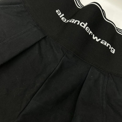 ALEXANDER WANG アレキサンダーワン 1WC1224450 ブラック ウエストロゴ ショートパンツ ボトムス