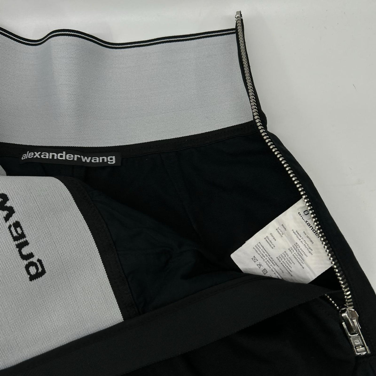 ALEXANDER WANG アレキサンダーワン 1WC1224450 ブラック ウエストロゴ ショートパンツ ボトムス