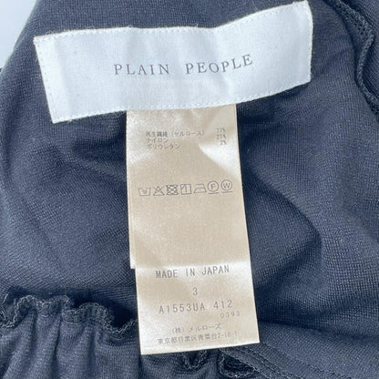 PLAIN PEOPLE プレインピープル A1553UA412 リヨセルハーフミラノリブVネックオールインワン オーバーオール オールインワン